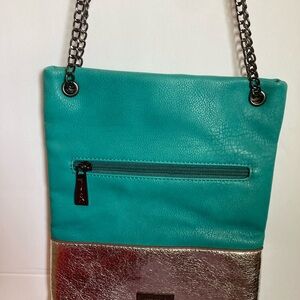 Stylish Teal and Silver Women's Bag